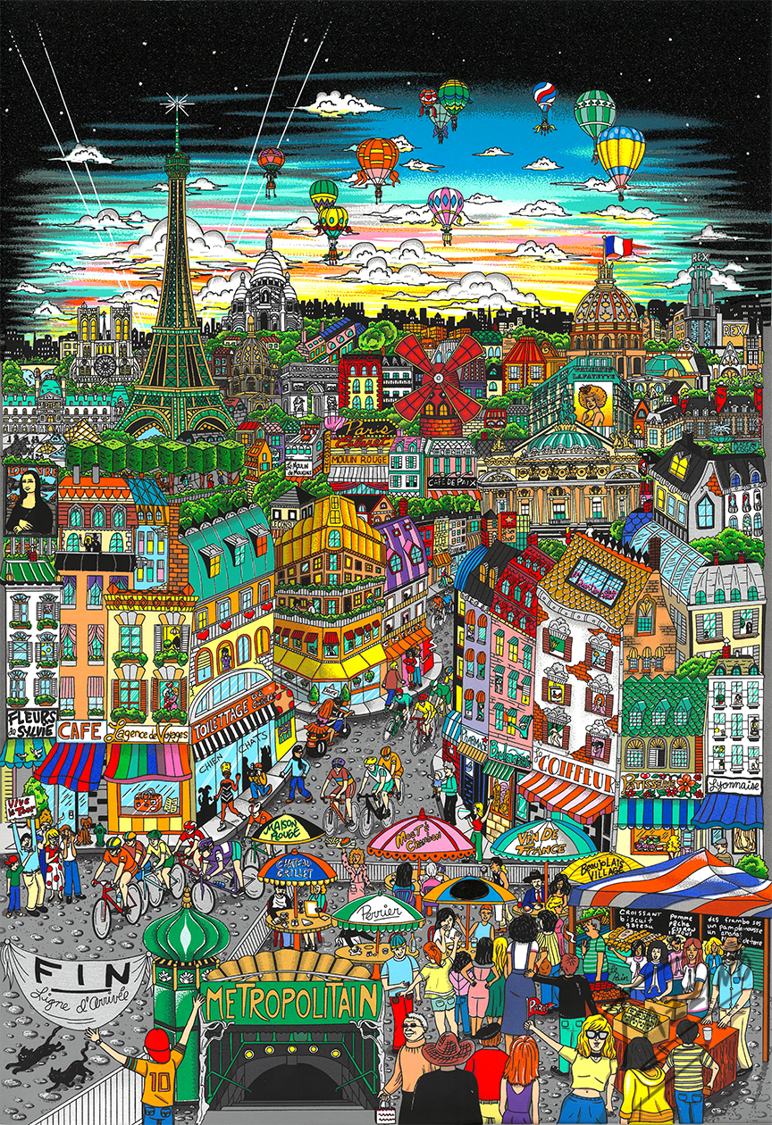 La Magnificence De Paris cityscape pop artwork by Charles Fazzino