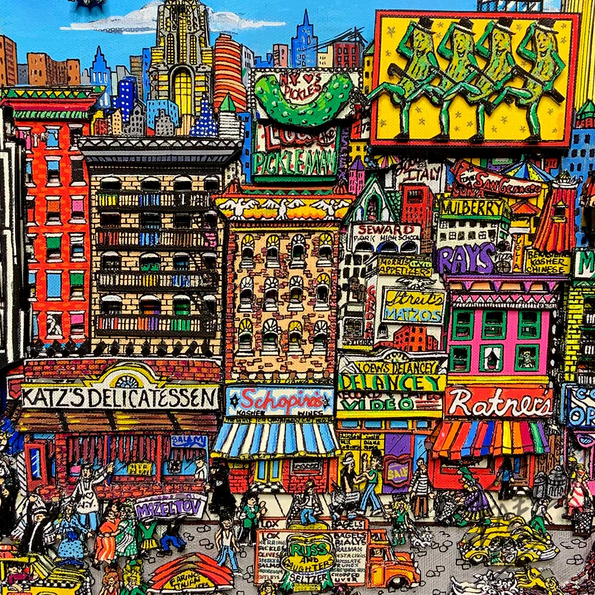 Pickles Dance on Lower East Side Original Fazzino