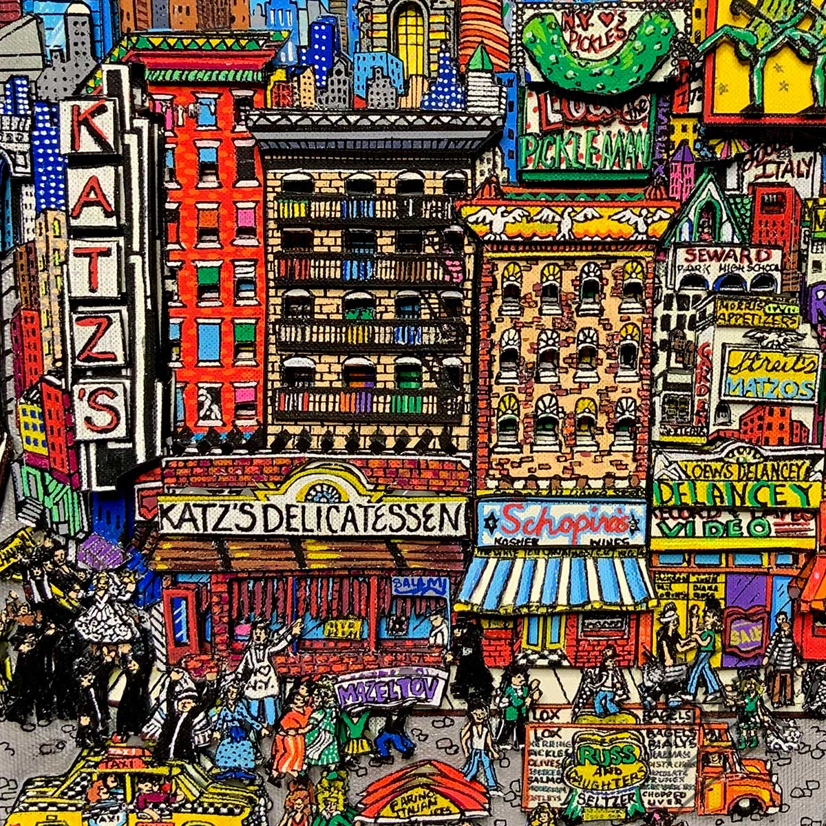 Pickles Dance on Lower East Side Original Fazzino