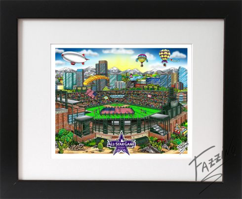 Open Edition 3D 2021 All-Star Game Mini Prints - Denver Colorado by Charles Fazzino