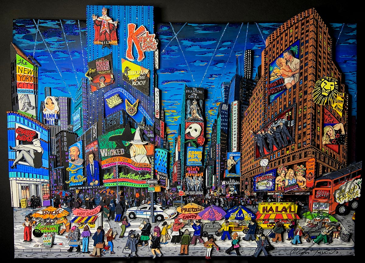 The Hustle and Bustle of Broadway Original Fazzino
