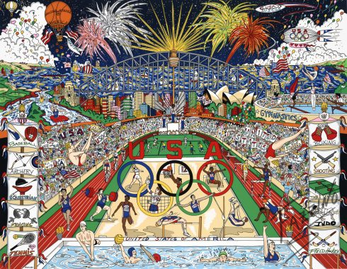 Pop artwork of the 2000 Summer Olympics in Sydney, New South Wales, Australia by Charles Fazzino