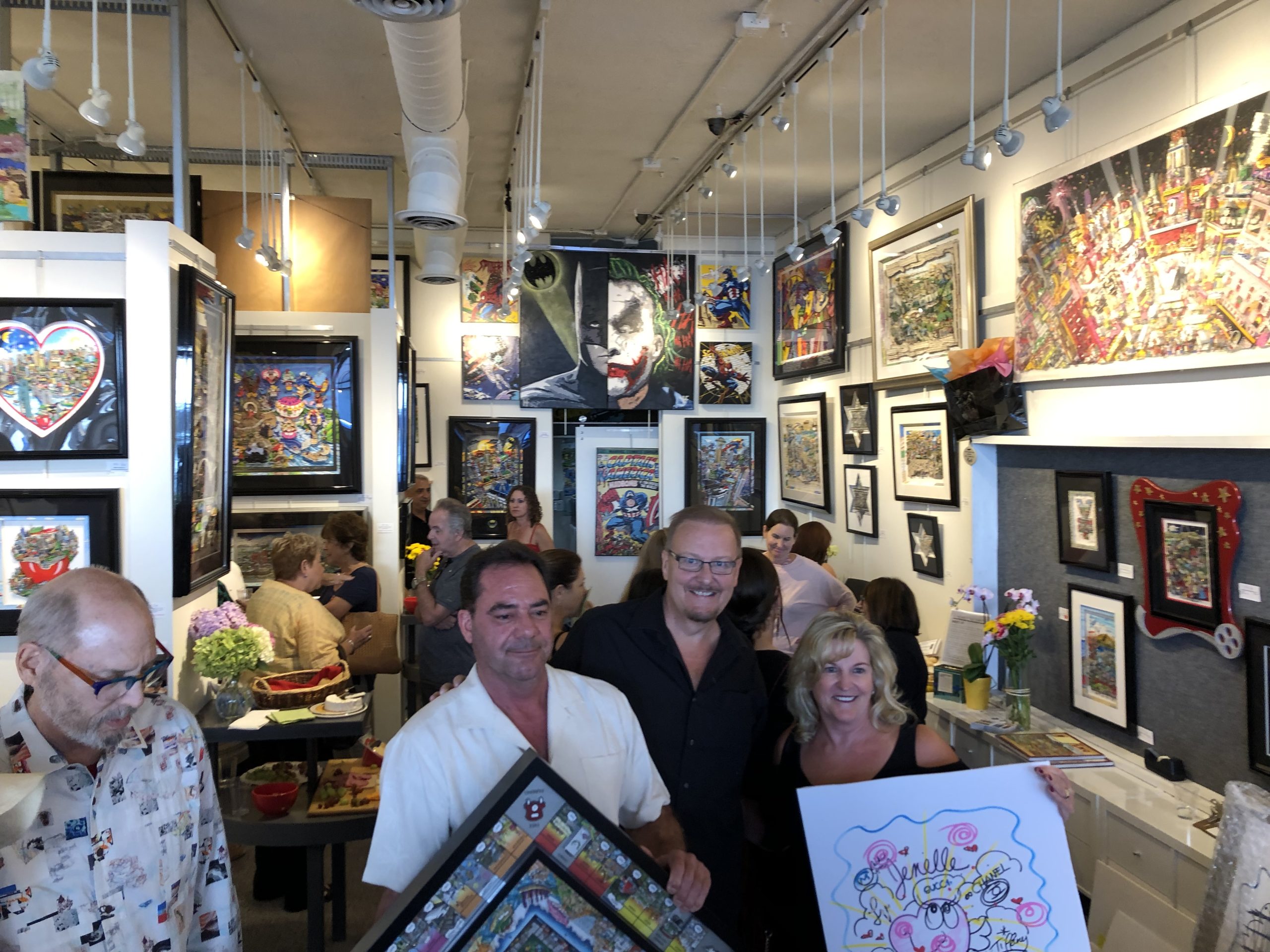 Charles Fazzino at the Art One Gallery in Beverly Hills California