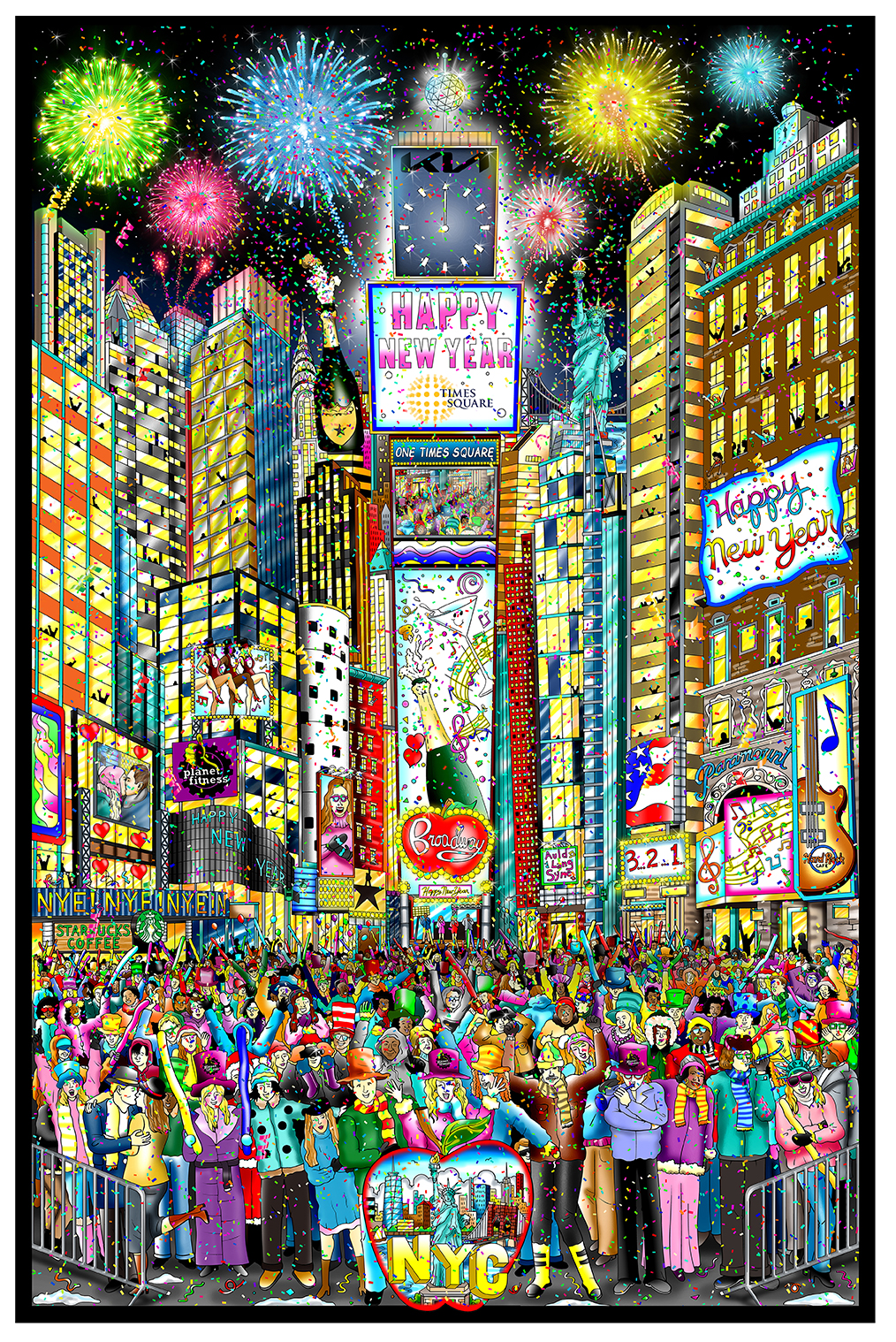 Happy New Year from Times Square | Fazzino