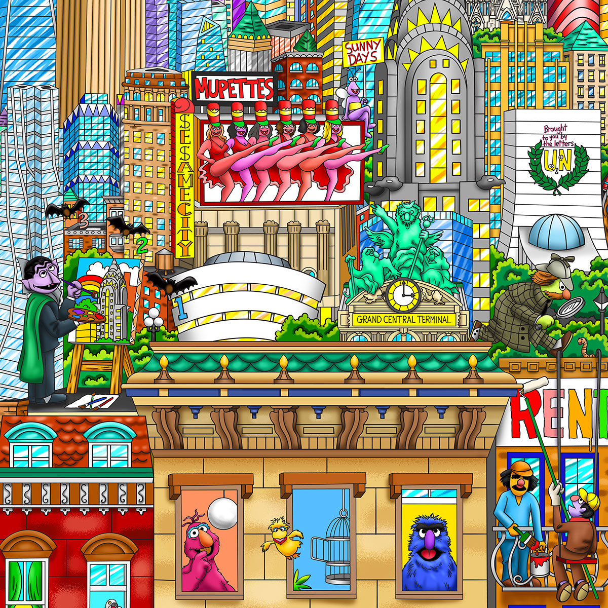 Sunny Day… Sesame Street | Fazzino