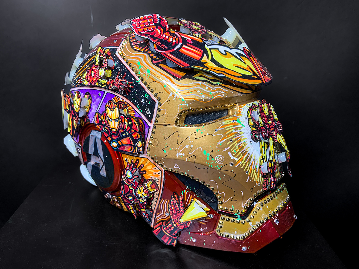 custom made iron man helmet Iron Man Helmet Sculpture