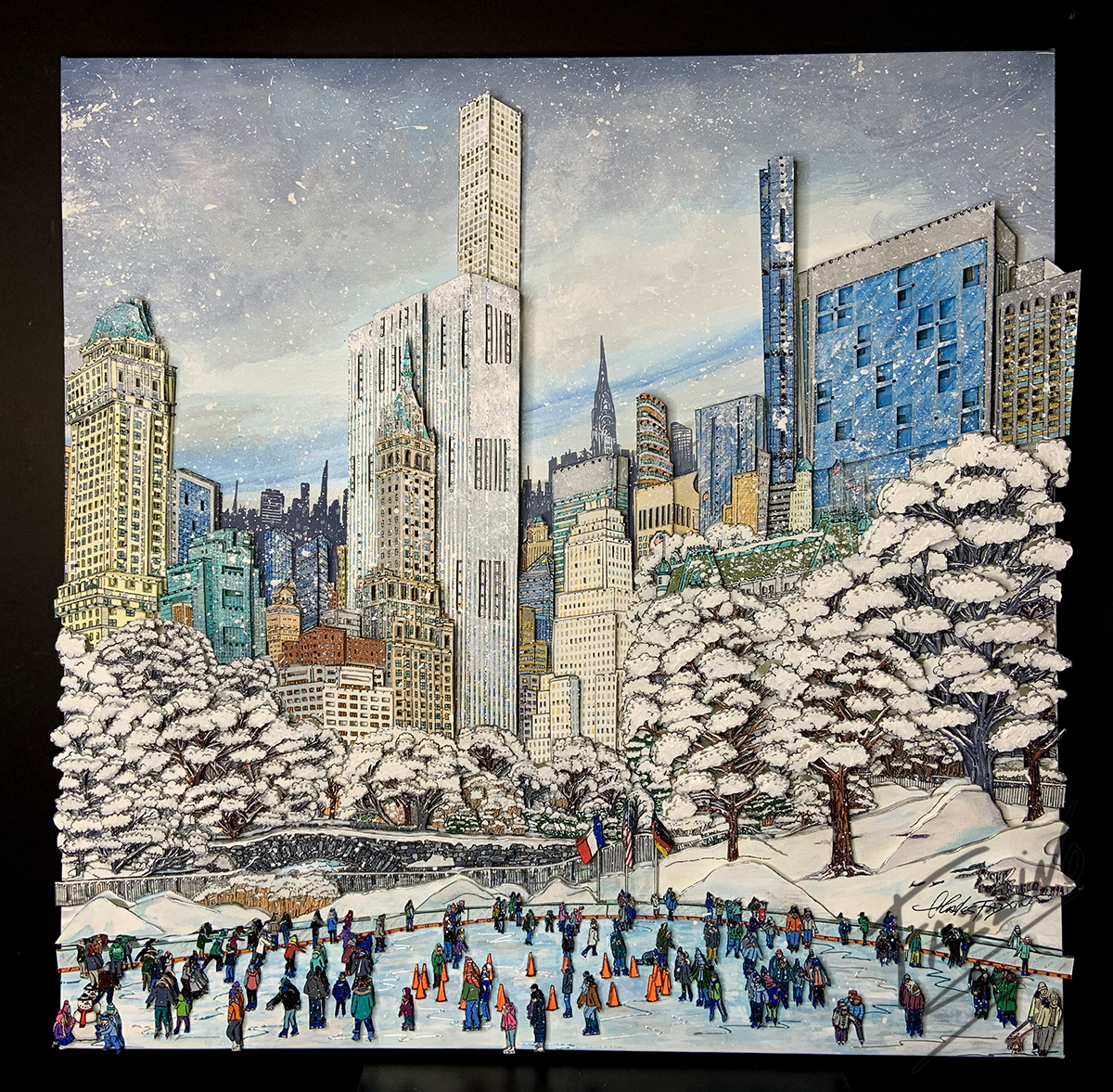 パディタン 　Charles Fazzino パディタン Charles Fazzino Charles Fazzino Framed “Finally A