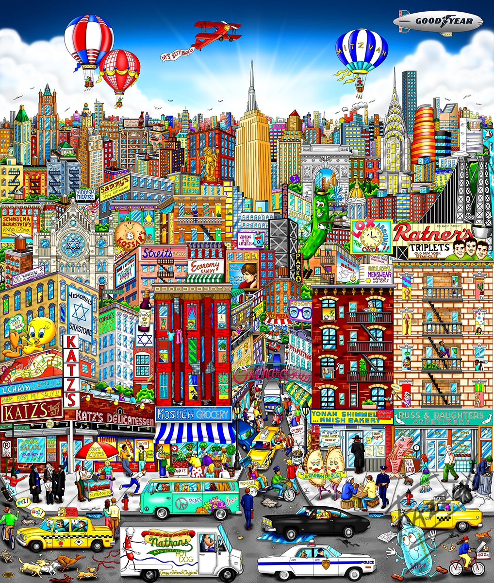 パディタン 　Charles Fazzino Schmoozing With Chutzpah on the Lower East Side | Fazzino