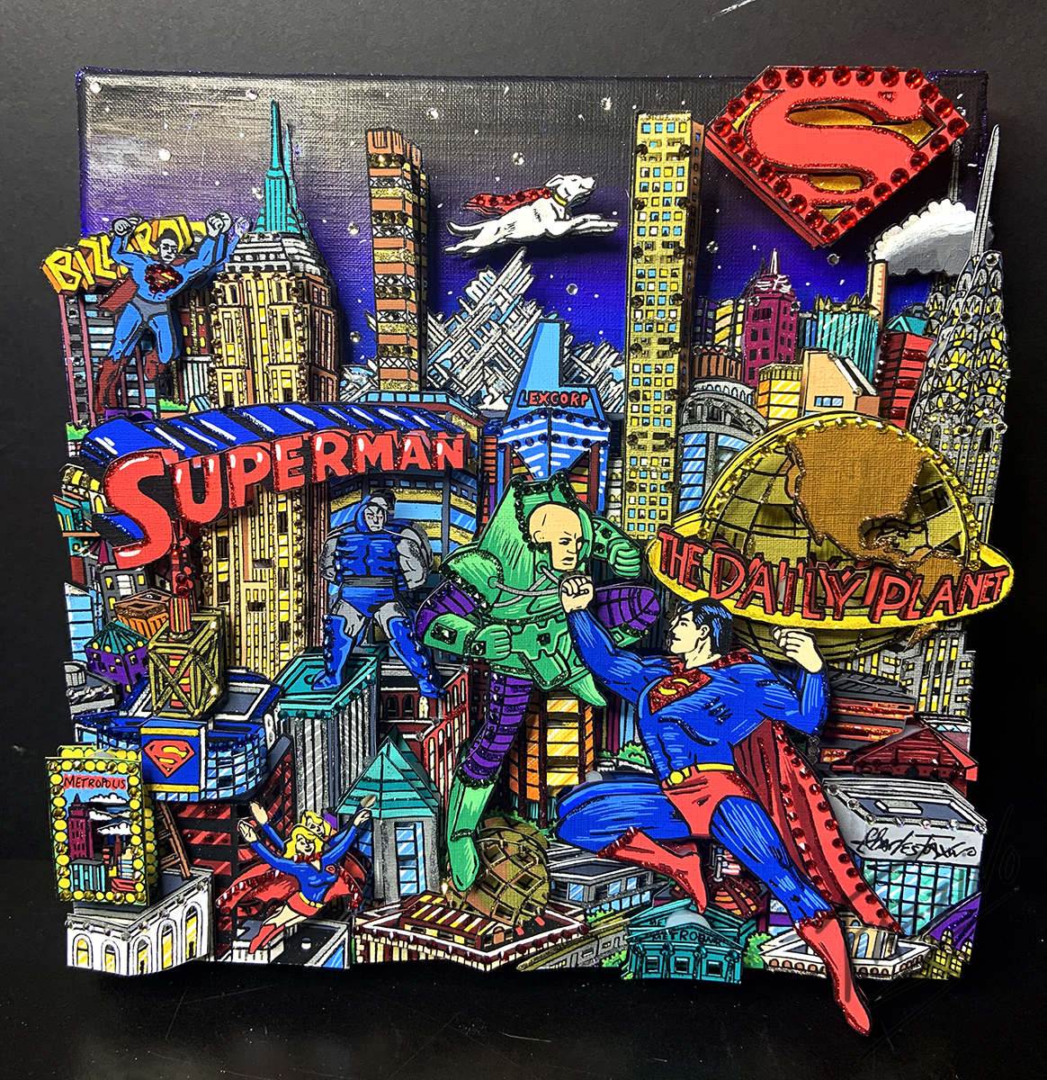 Superman Saves the Daily Planet Original | Fazzino