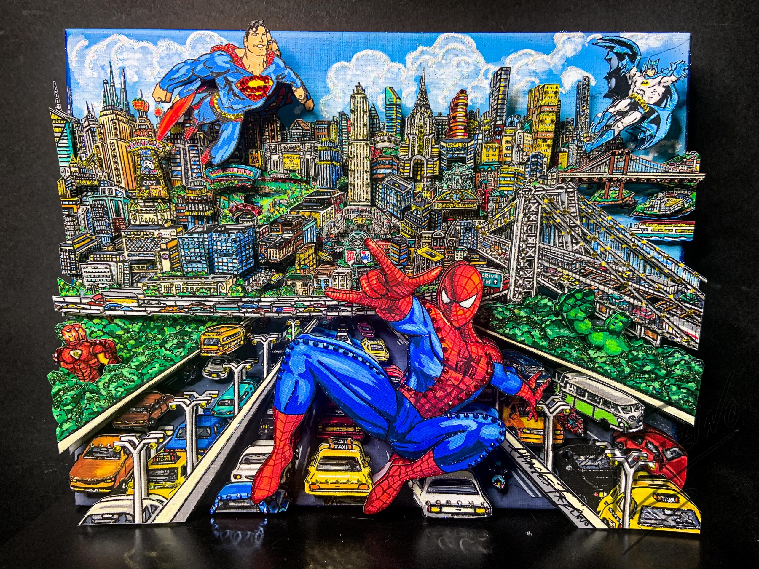The Superheros are Heading to NYC Original | Fazzino