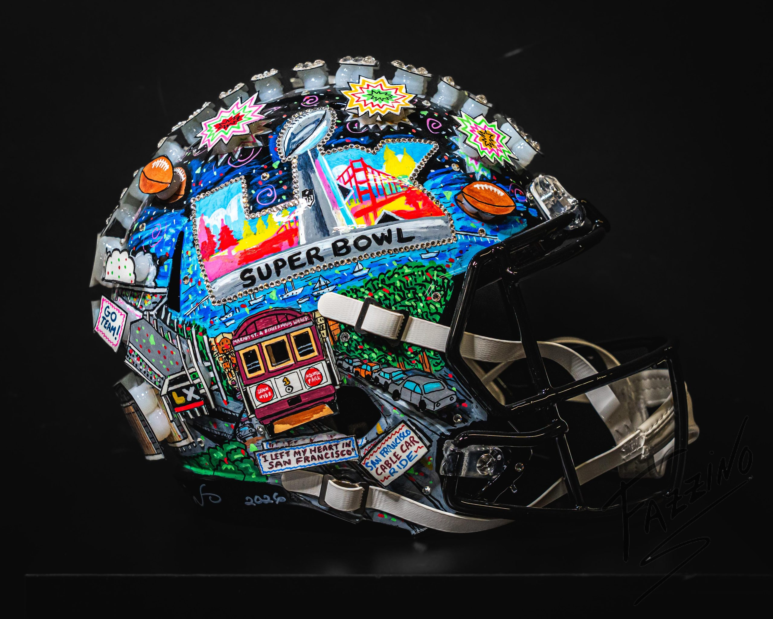 Super Bowl LX: San Francisco Hand Painted Helmets | Fazzino
